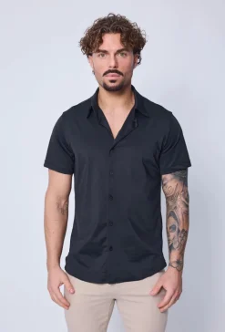 Polo uni manche court col ouvert