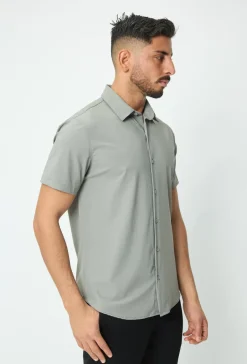 Polo uni manche court col ouvert