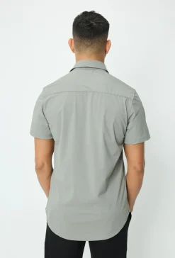 Polo uni manche court col ouvert