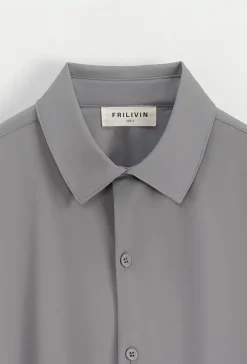 Polo uni manche court col ouvert