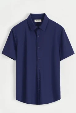 Polo uni manche court col ouvert