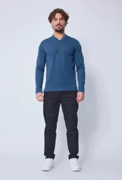 Polo uni manche longue