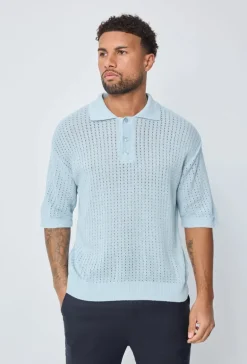 Polo uni manches courtes en maille
