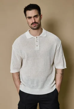 Polo uni manches courtes en mailles