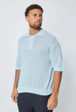 Polo uni manches courtes en maille