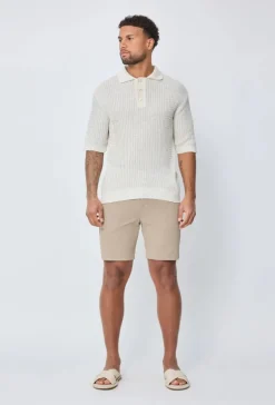 Polo uni manches courtes en maille