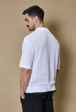 Polo uni manches courtes en mailles