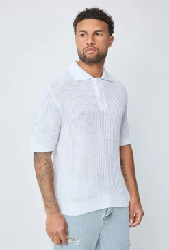 Polo uni manches courtes en maille
