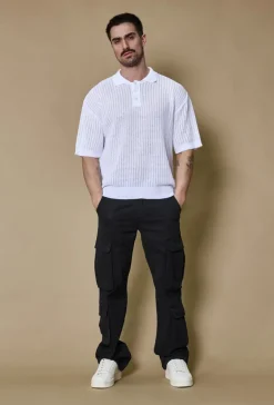 Polo uni manches courtes en mailles