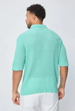 Polo uni manches courtes en maille