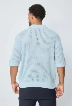 Polo uni manches courtes en maille