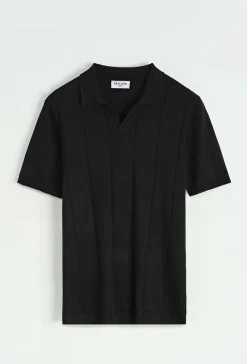 Pull à col chemise ouvert en v