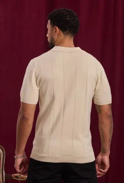 Pull à col chemise ouvert en v