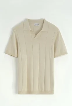 Pull à col chemise ouvert en v