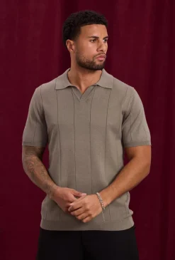 Pull à col chemise ouvert en v