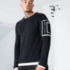 Pull à manches longues avec design carré et zip sur la manche