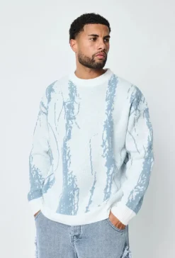 Pull à motif griffonnage