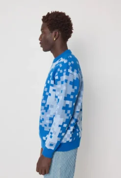 Pull à motif mosaique