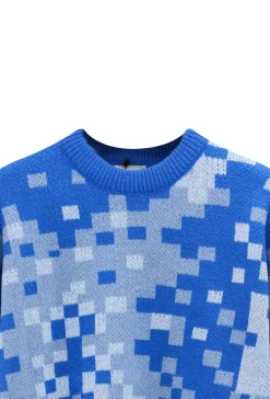 Pull à motif mosaique