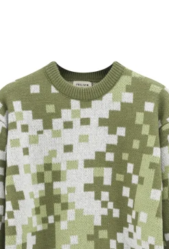 Pull à motif mosaique