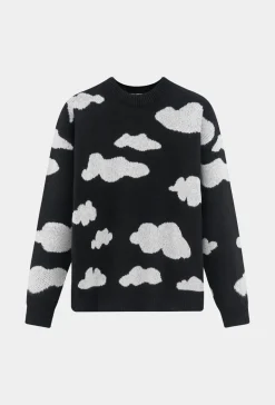 Pull à motif nuages
