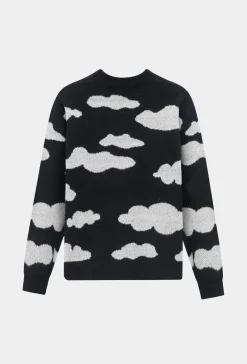 Pull à motif nuages