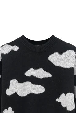 Pull à motif nuages