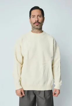 Pull à motif palmier uni