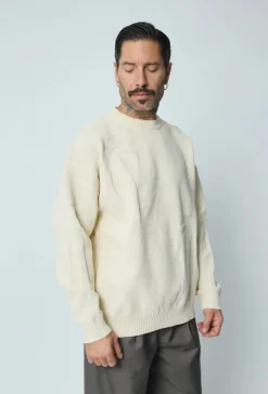 Pull à motif palmier uni
