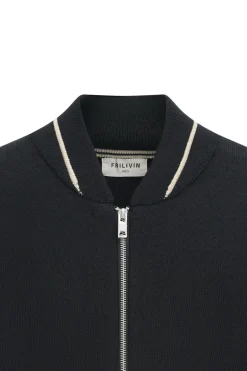 Pull bi couleur avec femeture éclaire