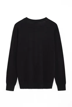 Pull cardigan boutonné couleur uni