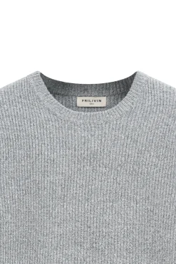 Pull chiné à col rond