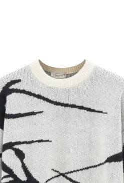Pull col rond abstrait