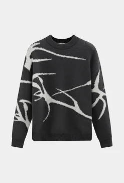 Pull col rond abstrait