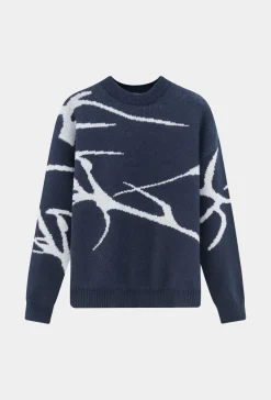 Pull col rond abstrait
