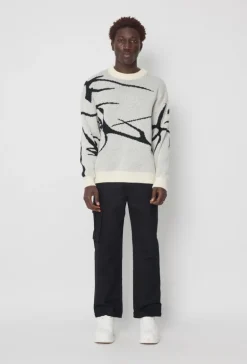 Pull col rond abstrait
