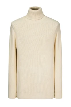 Pull col roulé maille cotelé