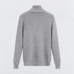 Pull col roulé maille cotelé