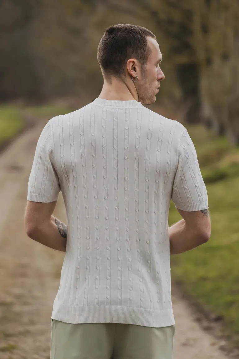Pull en maille à manches courtes