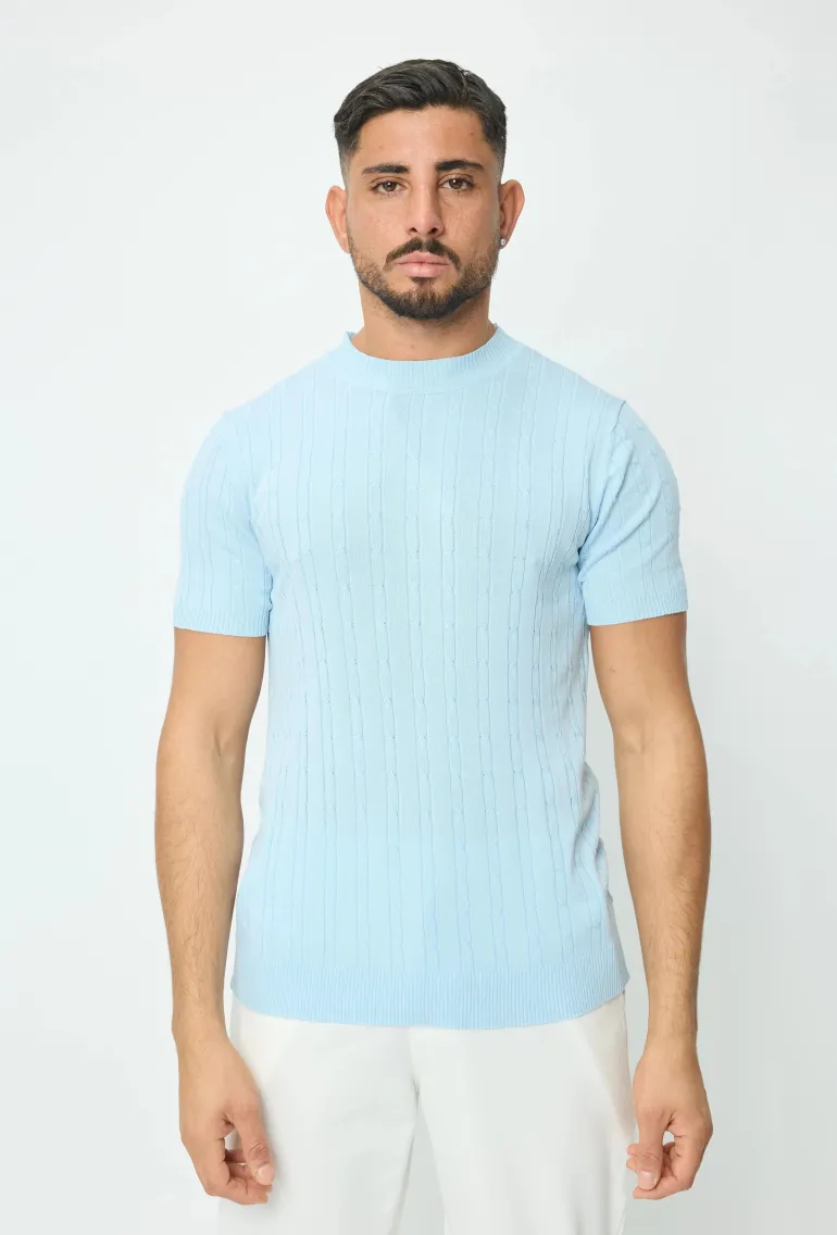 Pull en maille à manches courtes