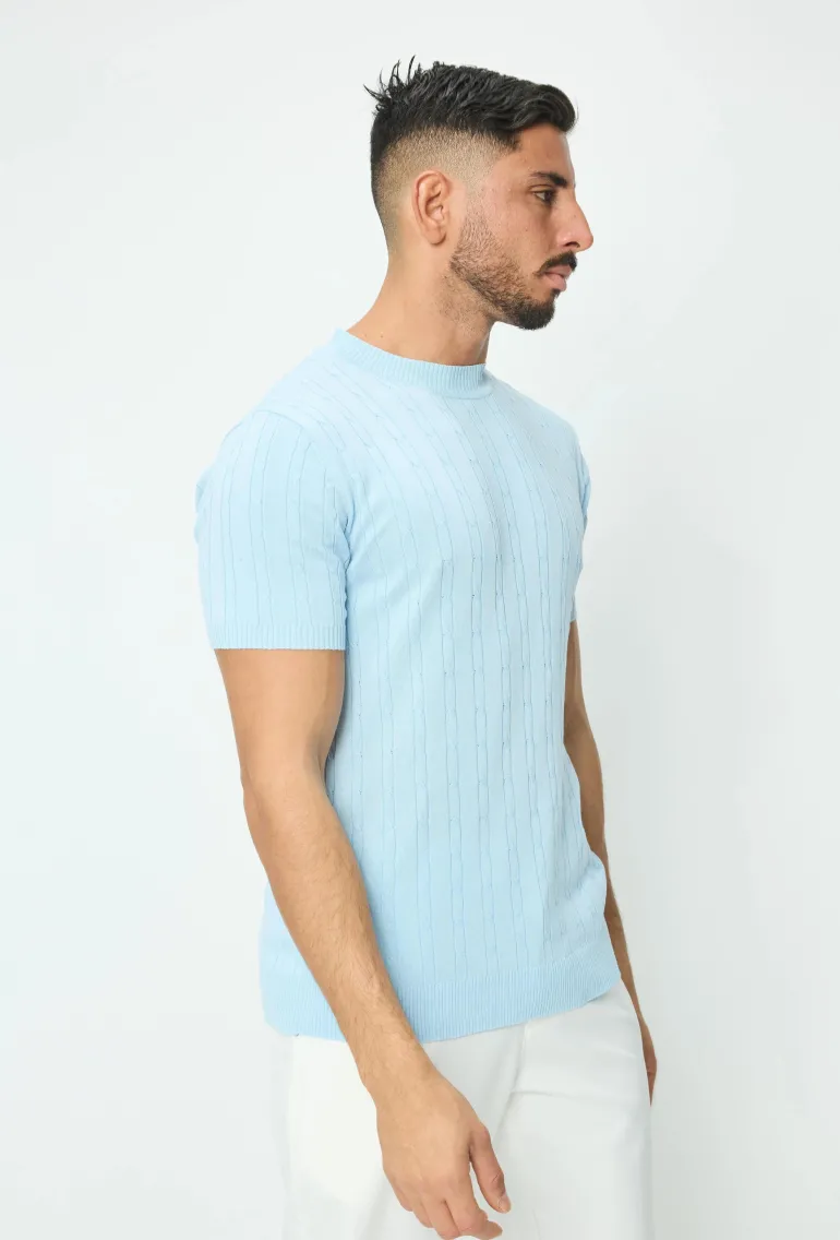 Pull en maille à manches courtes