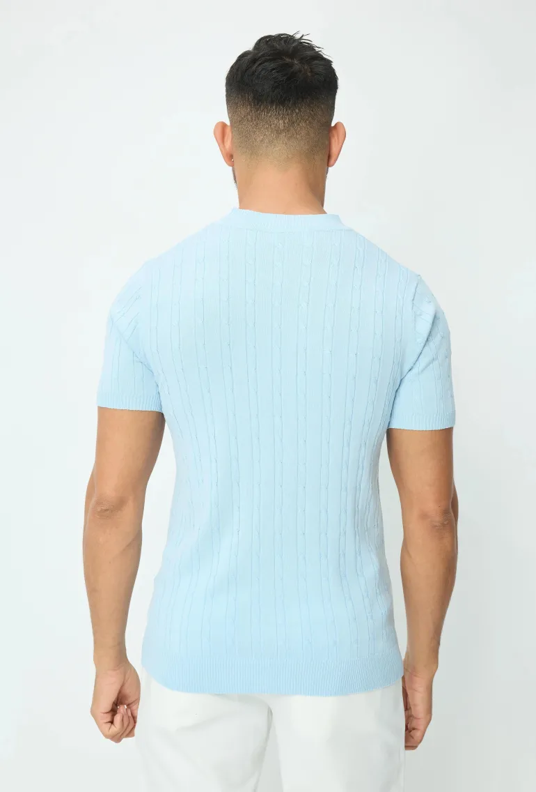 Pull en maille à manches courtes