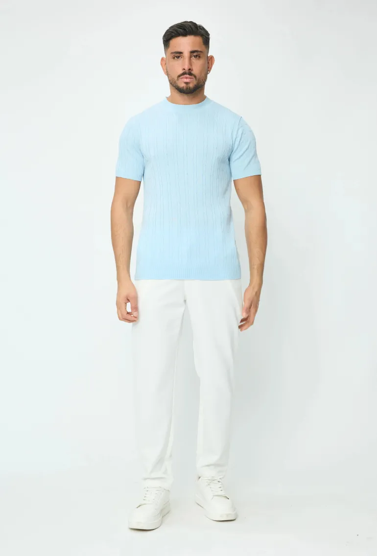 Pull en maille à manches courtes