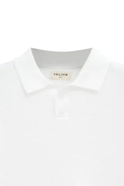 Pull en maille col à revers avec deux boutons