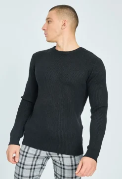 Pull en maille cotelé