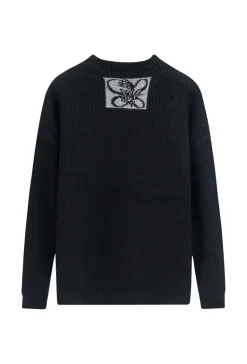 Pull en maille effet fausse poche