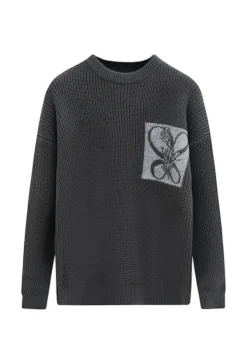 Pull en maille effet fausse poche