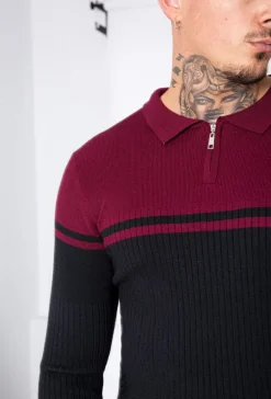Pull léger avec col classique zippé