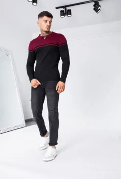 Pull léger avec col classique zippé
