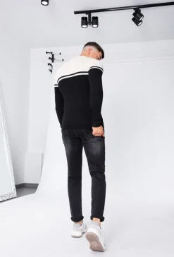 Pull léger avec col classique zippé